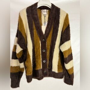 Industry Brown Striped Women's Sweater, Super Soft, New With Tags